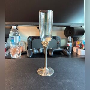 Valentine Wedding Lenox FOREVERMORE Silverplate Crystal Champagne Flute 10 1/4"